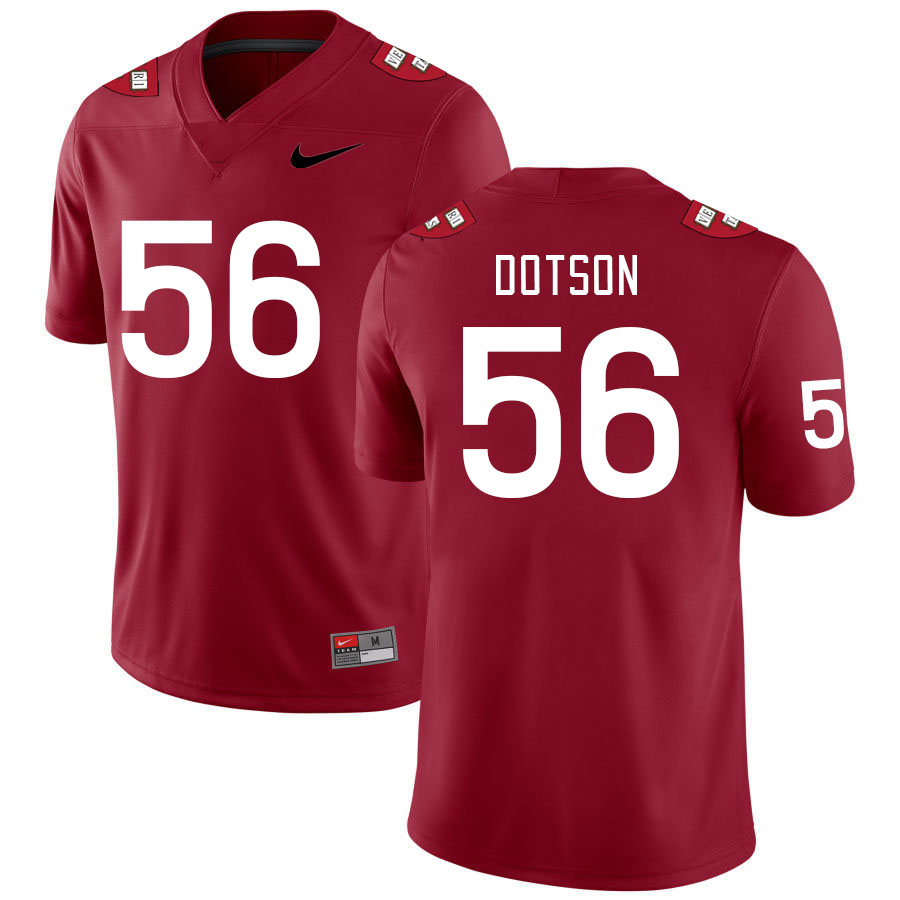 Men-Youth #56 Jordan Dotson Harvard Crimson 2023 College Football Jerseys Stitched-Crimson